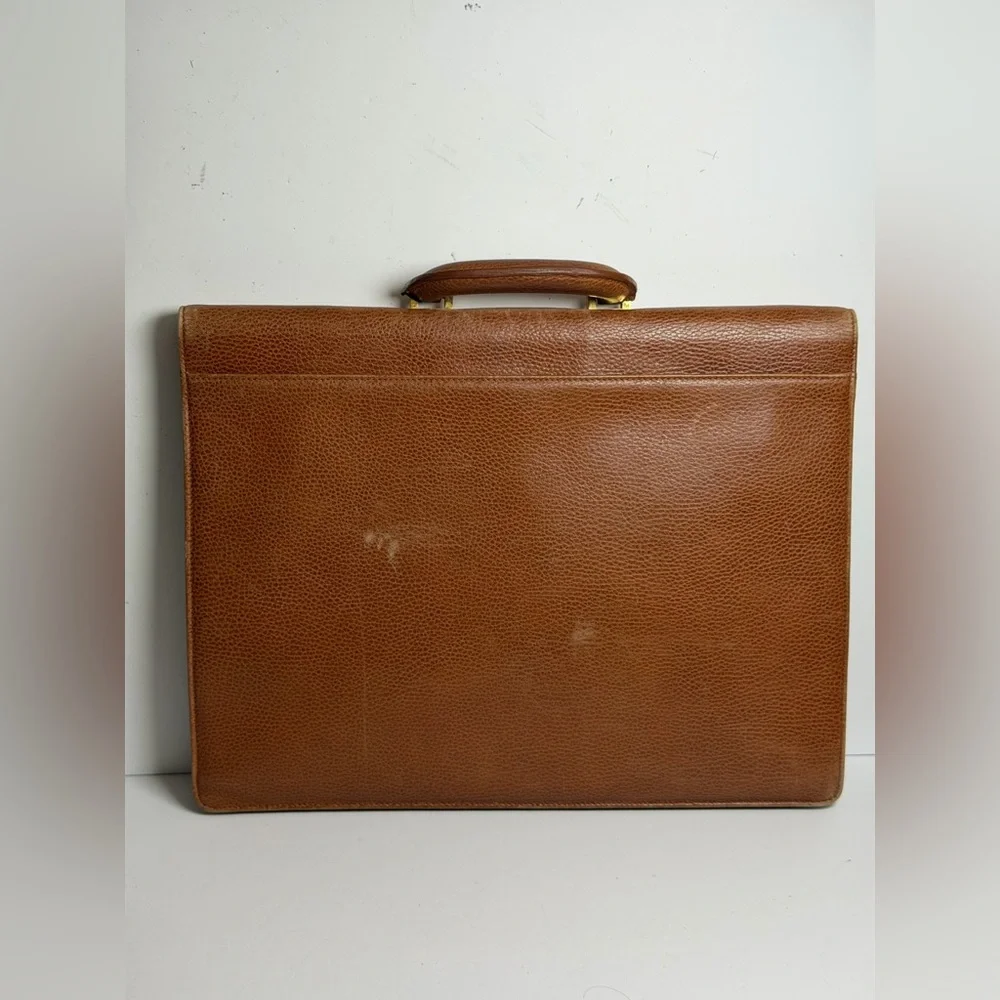 Vintage Tiffany & Co. Brown Leather Briefcase Dial Lock